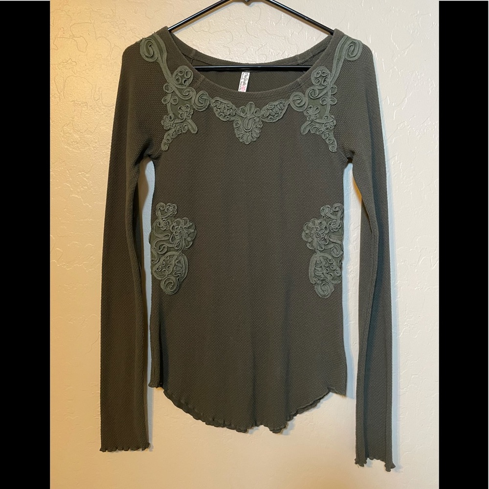 Free People lace detailed thermal top